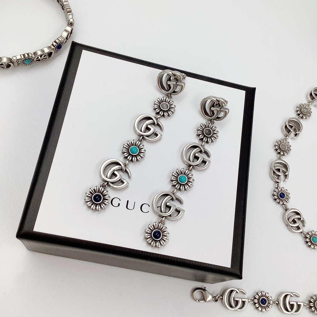 Good Daisy Design Earrings & Bracelet & Necklace 5 Set