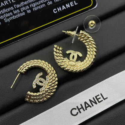 Circle Hoop Gold Earrings
