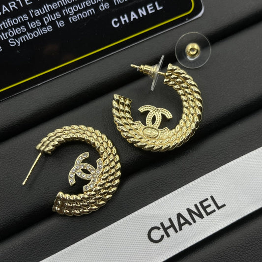 Circle Hoop Gold Earrings