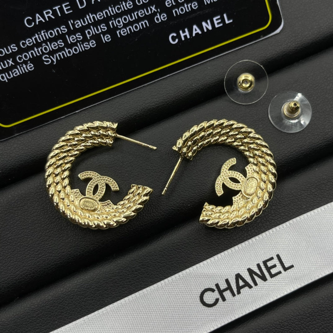 Circle Hoop Gold Earrings