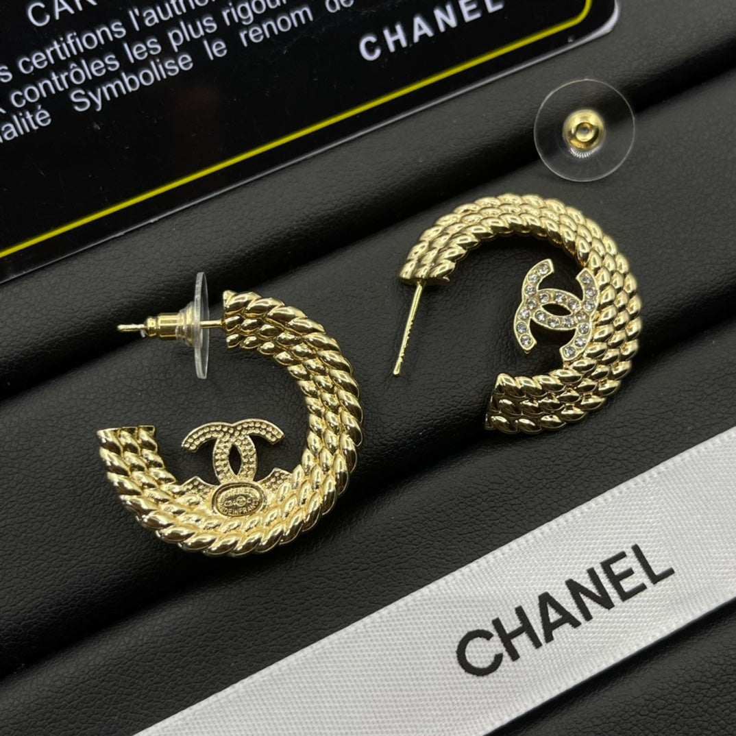 Circle Hoop Gold Earrings