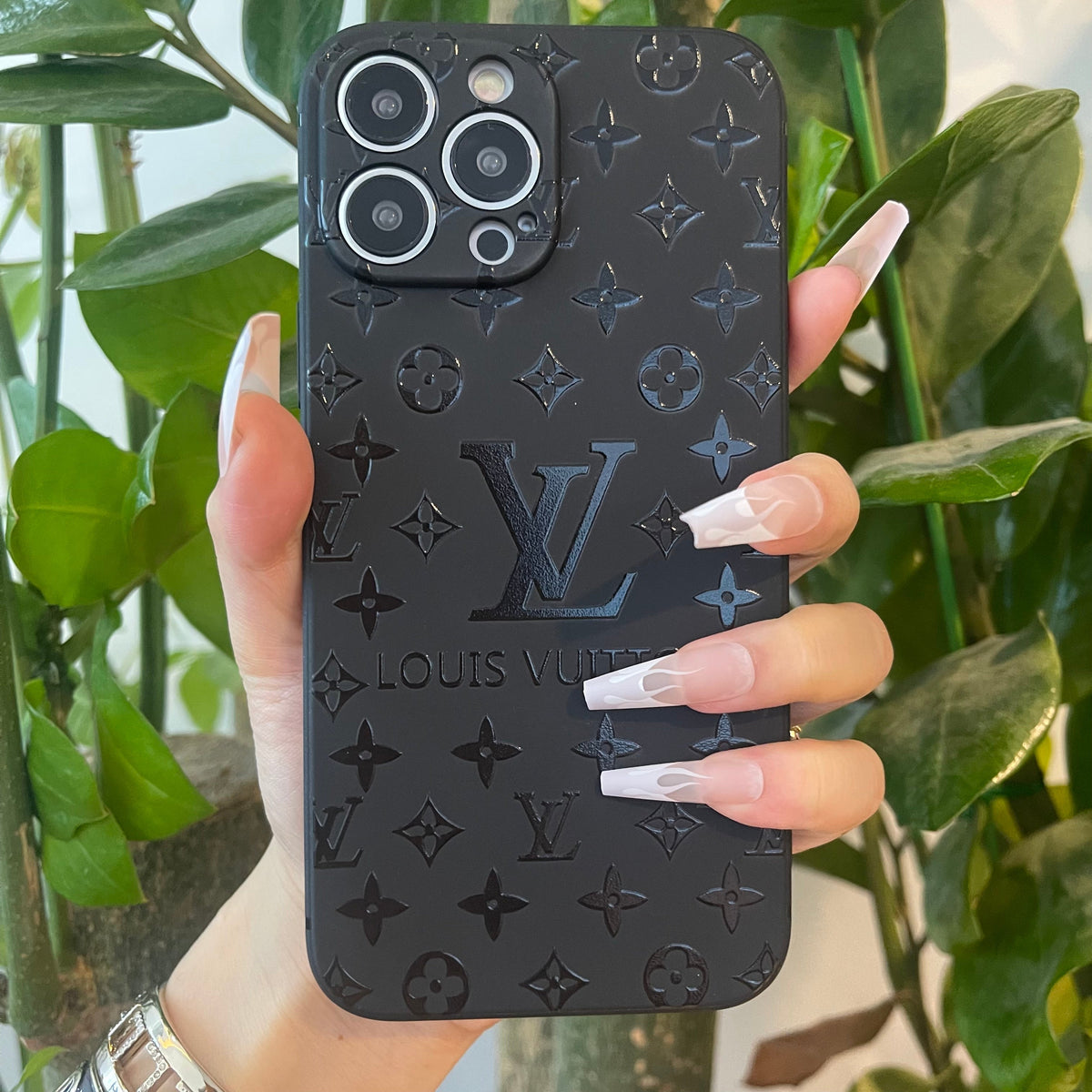 Schwarze Trendy Handyhülle (Big Love)