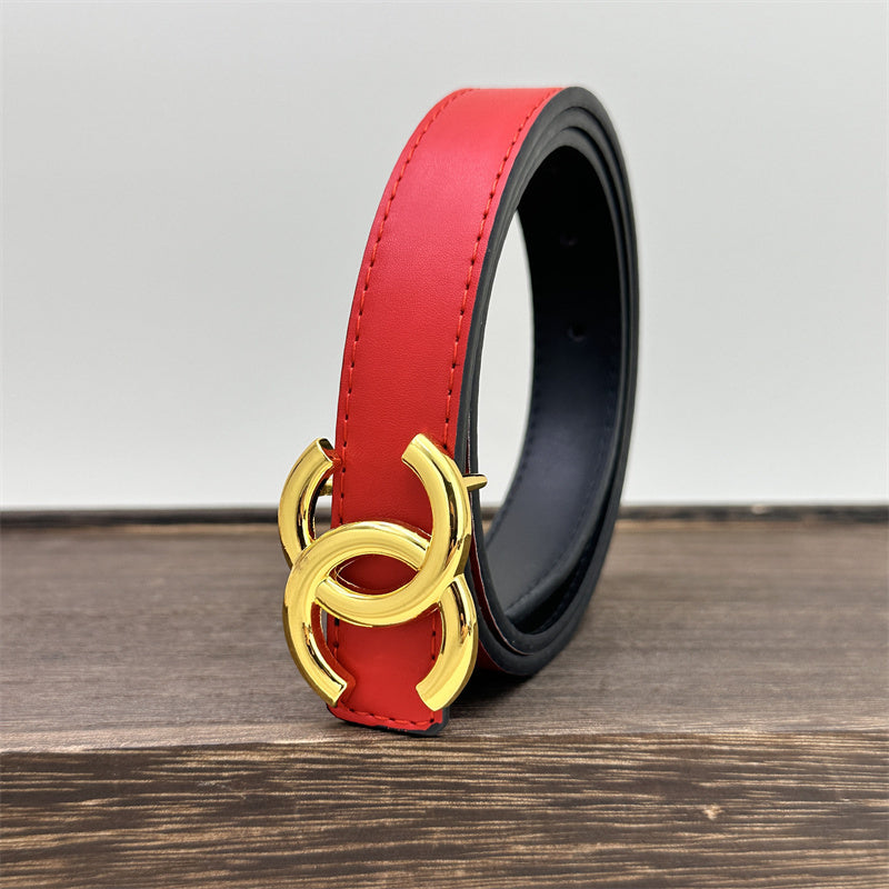 CC Women's Leather Belt (Red)