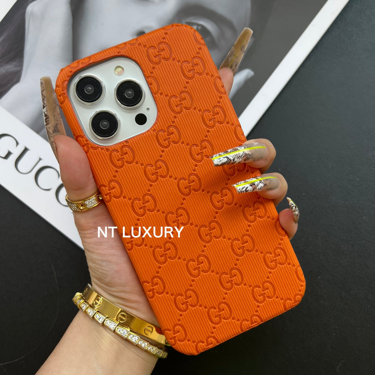 Bunte Handyhülle mit tollem Design (Orange)