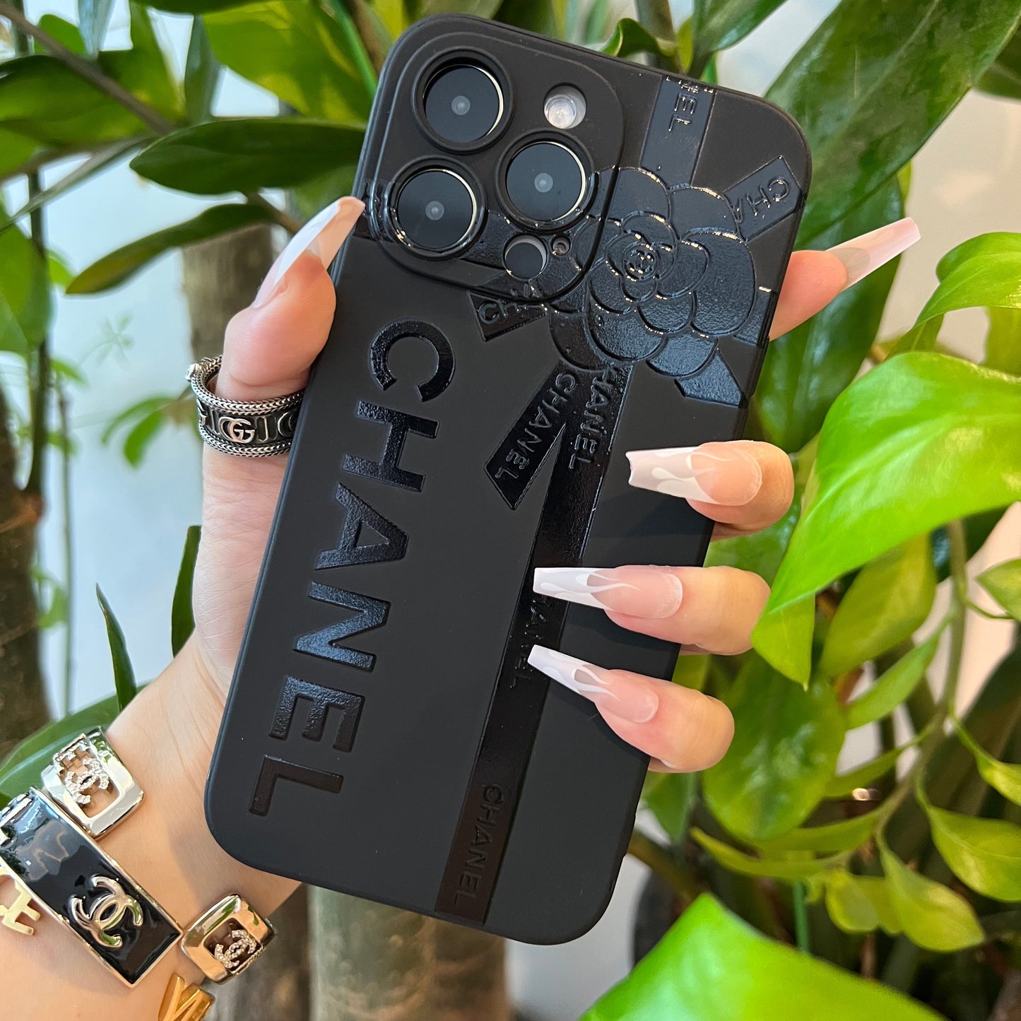 Black Trendy Phone Case ( C Gift )