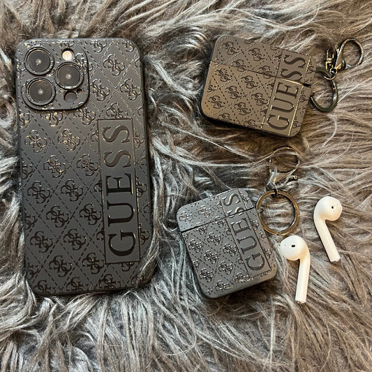 Black Trendy Airpods Case (S GU)