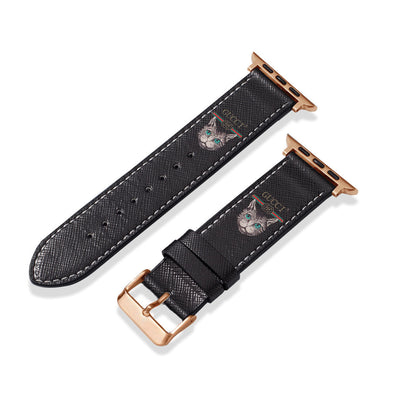 Cinturino classico in pelle fatto a mano per Apple Watch
