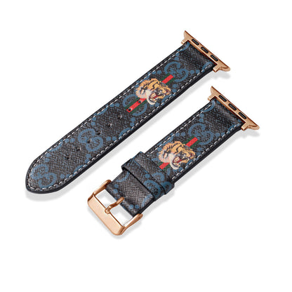 Cinturino classico in pelle fatto a mano per Apple Watch