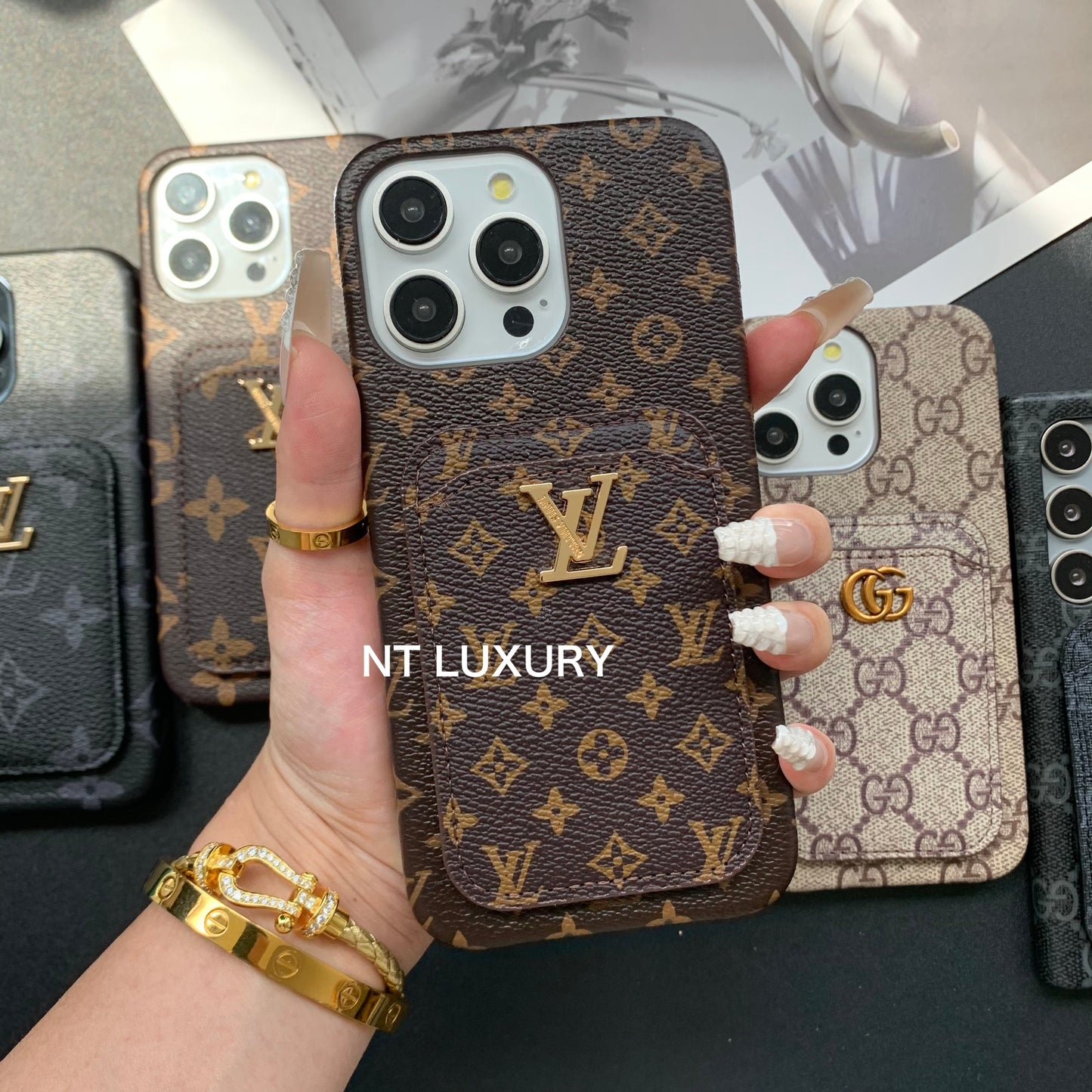 Simple Love Design Phone Case with Purse