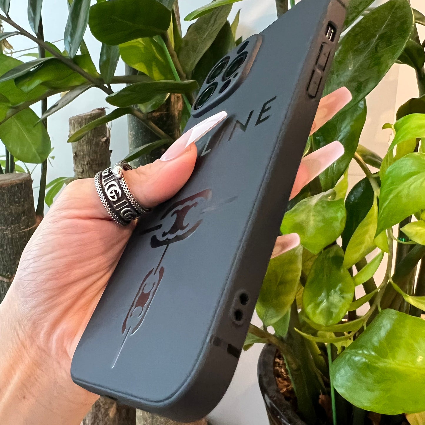 Black Trendy Phone Case ( Big CE )
