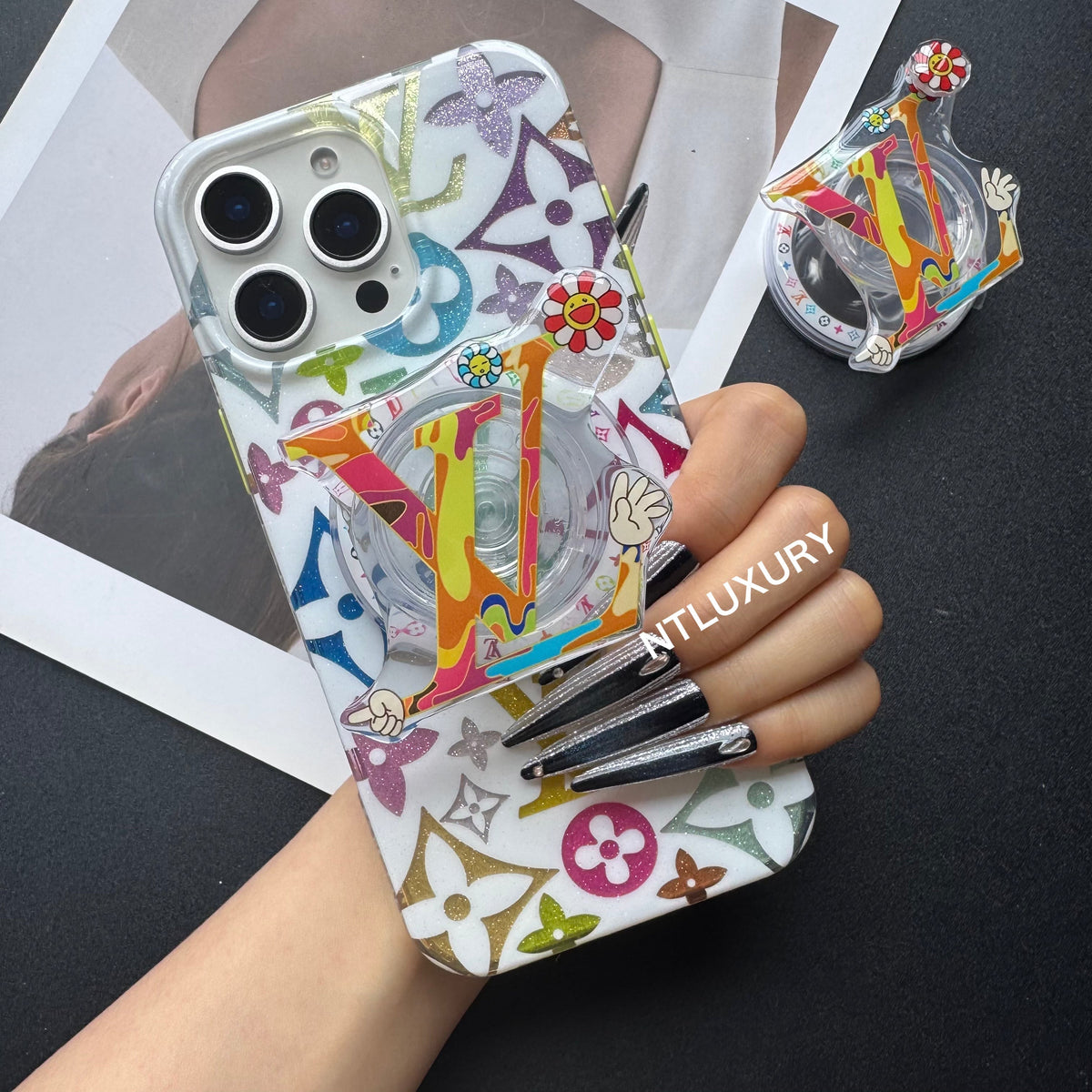 Sonnenblumen-Liebes-Design Handyhülle mit MagSafe Halterung