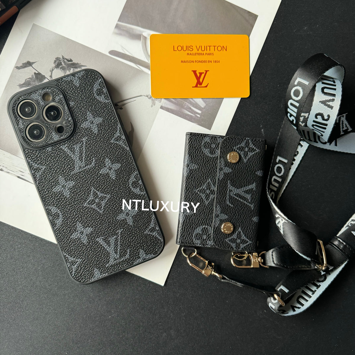 Found Love iPhone Case with Purse & Stripe (3 Set)