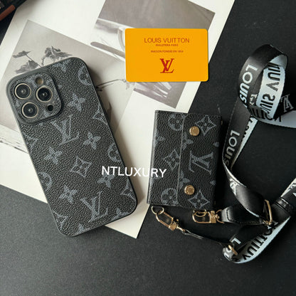 Funda para iPhone Found Love con bolso y rayas (juego de 3)
