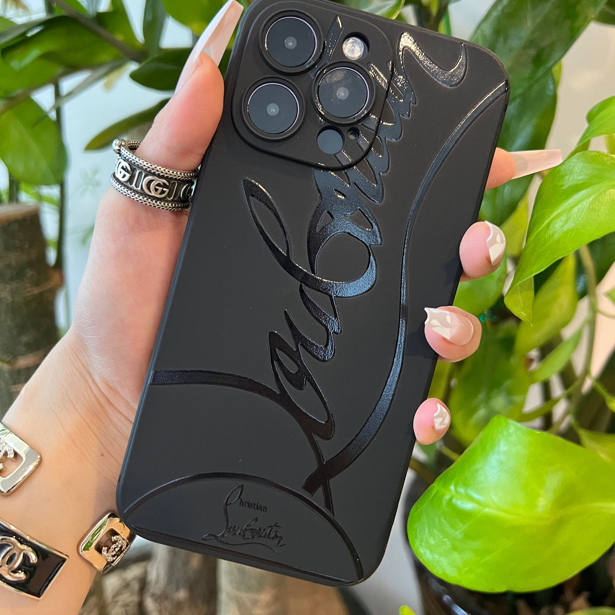 Coque de téléphone noire tendance (LBT)