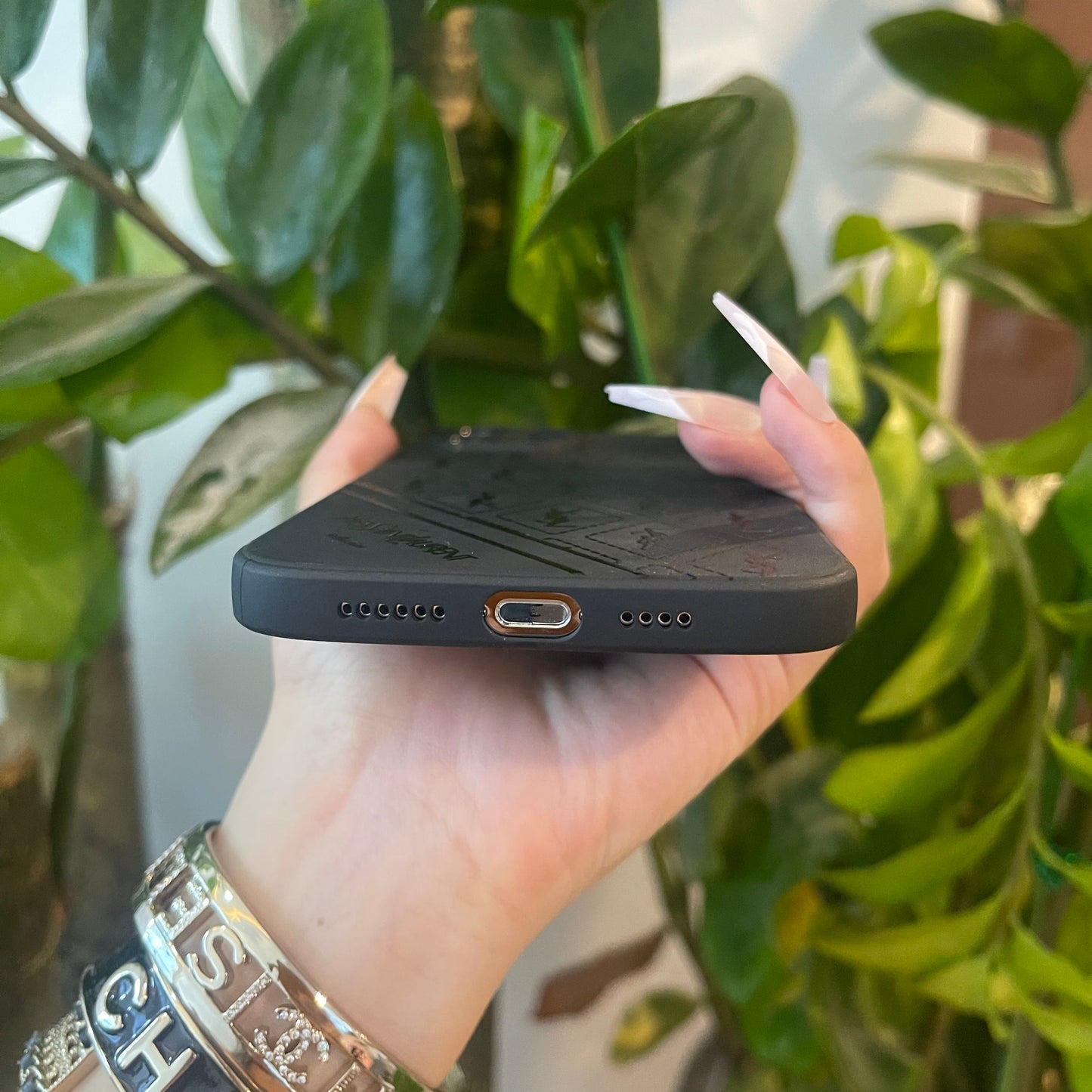 Black Trendy Phone Case ( Yes )