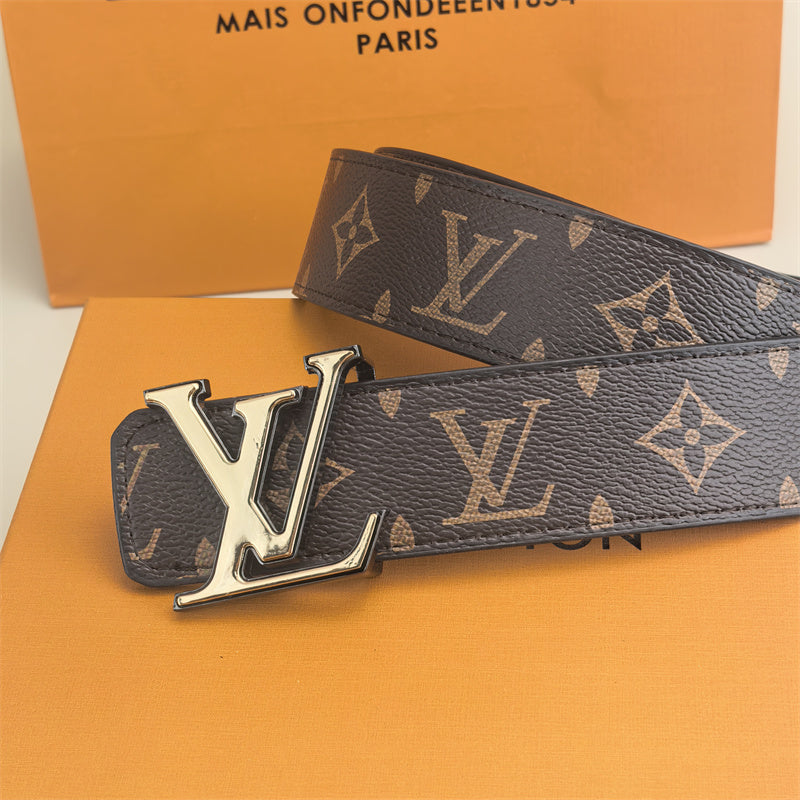 2 Color Buckle Love Belt (Brown Pattern)