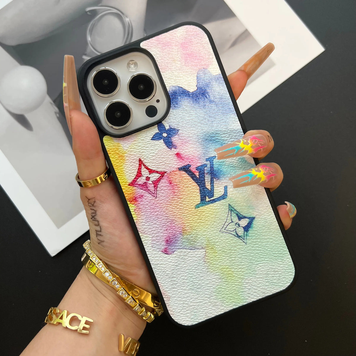 Traditional Colorful Design iPhone Case (Yellow)