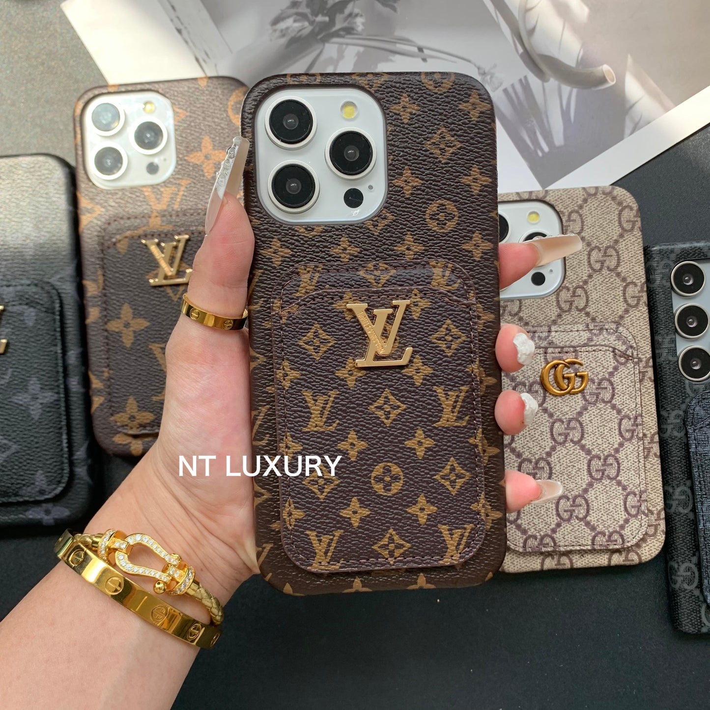 Simple Love Design Phone Case with Purse