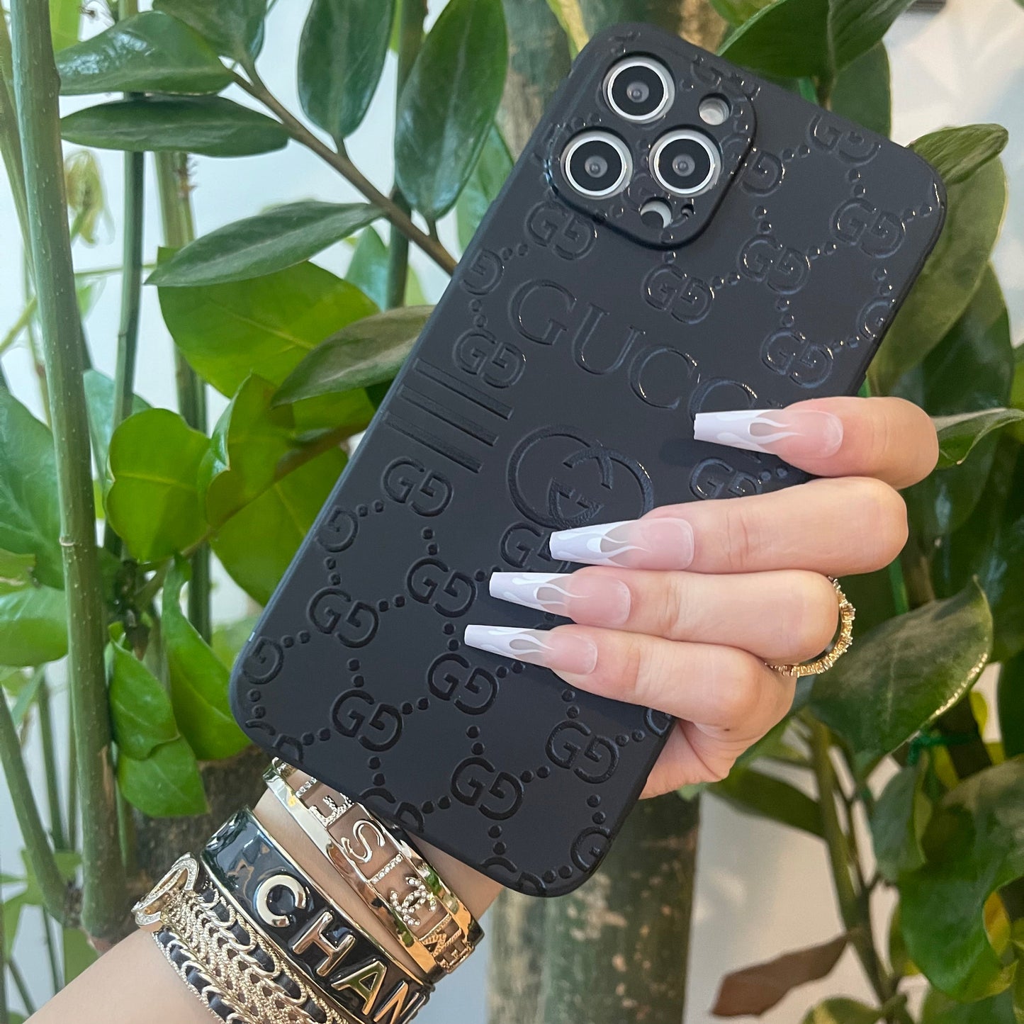 Black Trendy Phone Case ( G )