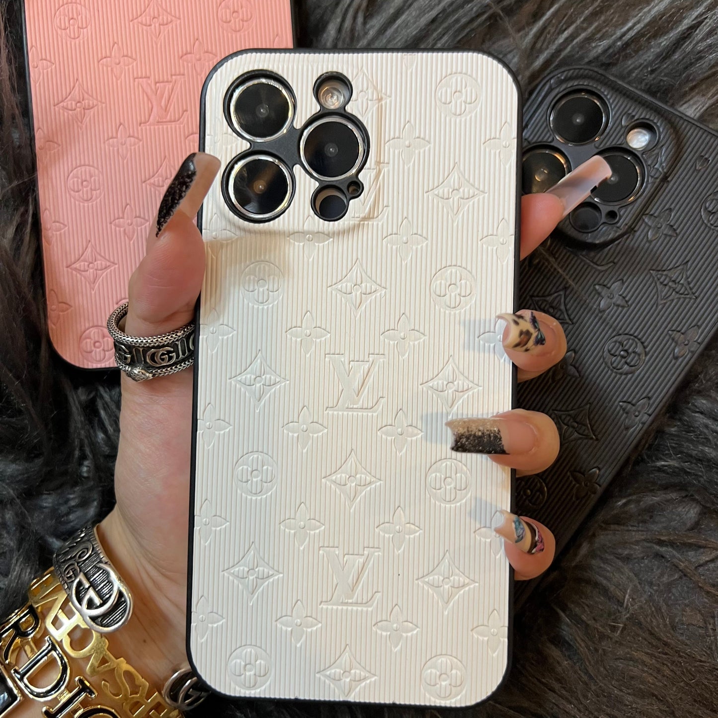 Colorful Love Phone Case With Camera Protection