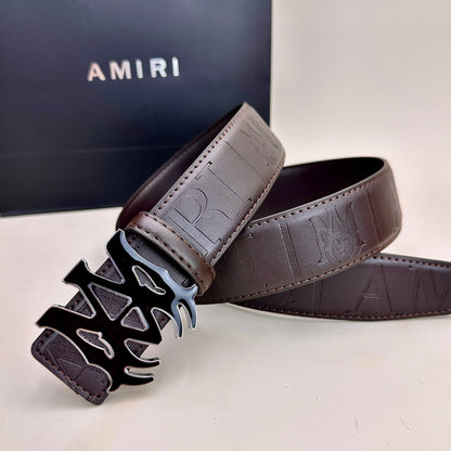 Ceinture AM classique (boucle noire et argentée)