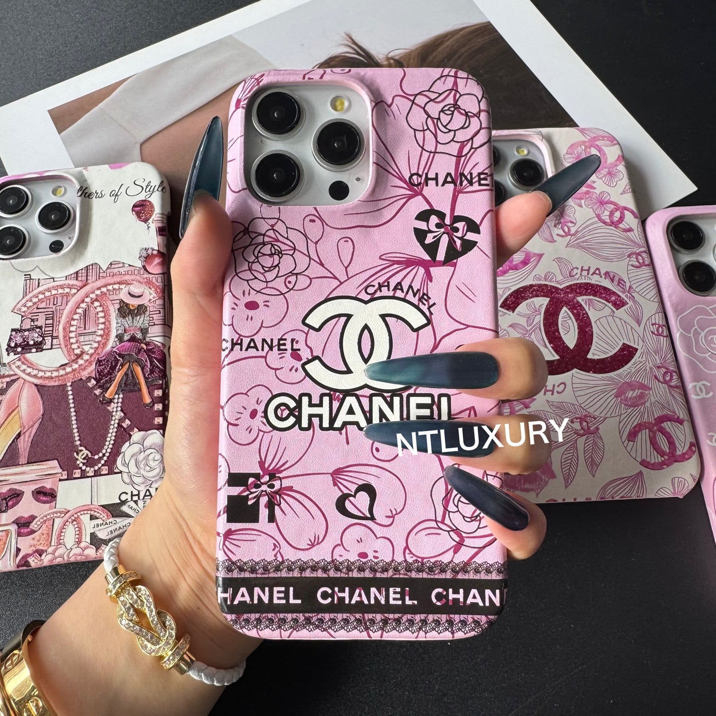 Floral Pink CC Girl Phone Case