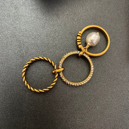 Anello vintage a 3 cerchi