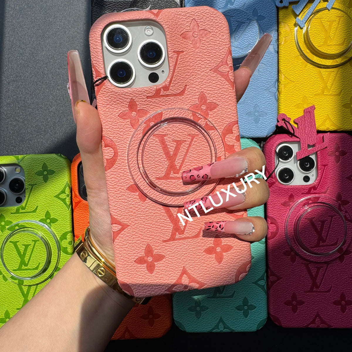 Rainbow Love iPhone Case with Magsafe Holder (Magsafe Case)