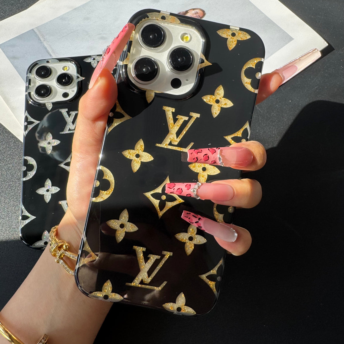 Cover per iPhone Amore Oro Argento