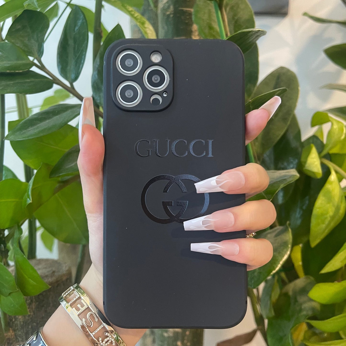 Black Trendy Phone Case (GG)