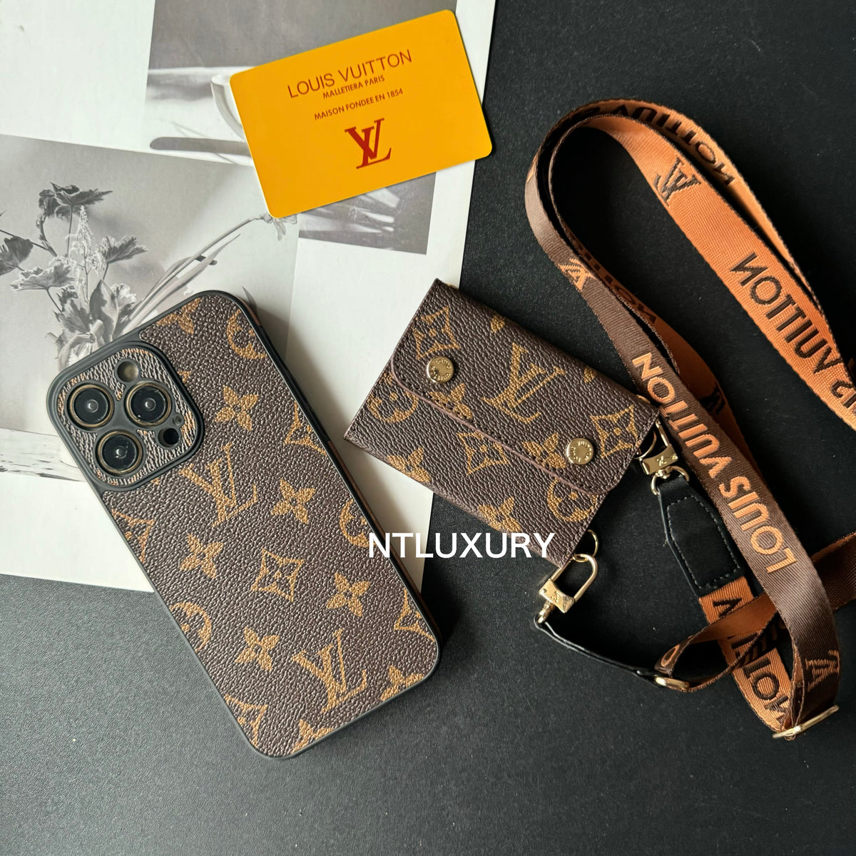 Found Love iPhone Case with Purse & Stripe (3 Set)