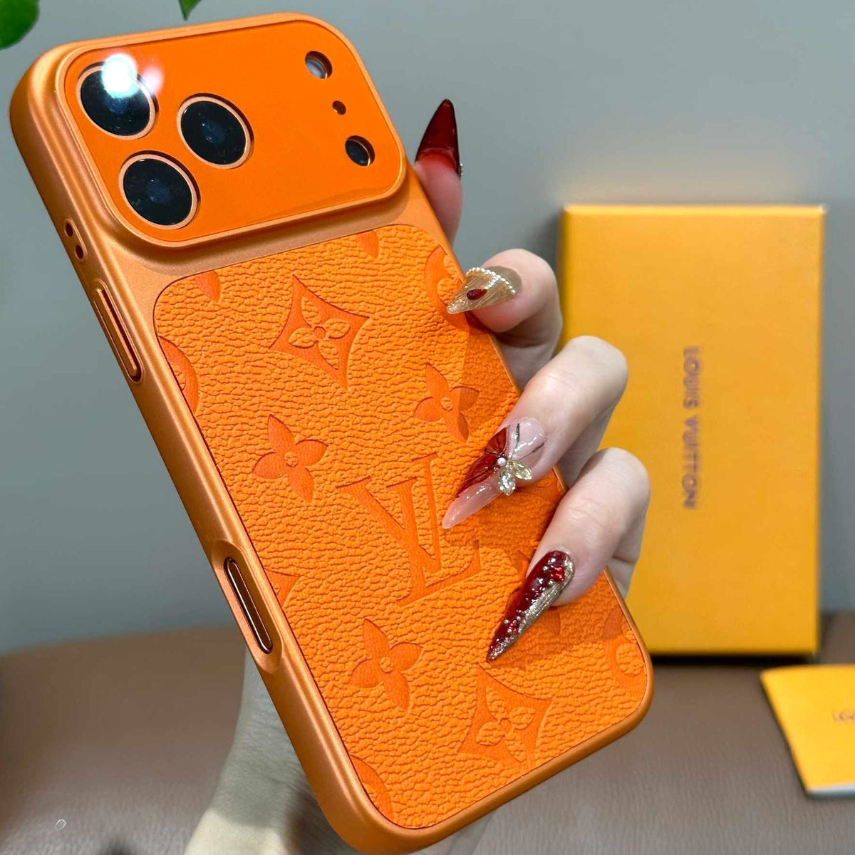 Coque de téléphone motif orange sophistiqué