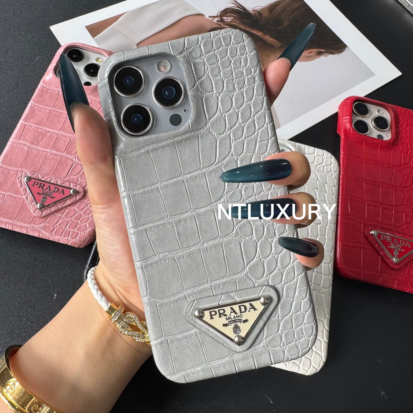 Pure Crocodile Pattern Phone Case