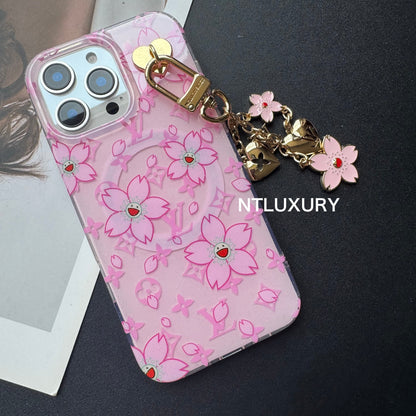 Funda MagSafe para teléfono con girasol y cadena «Love»