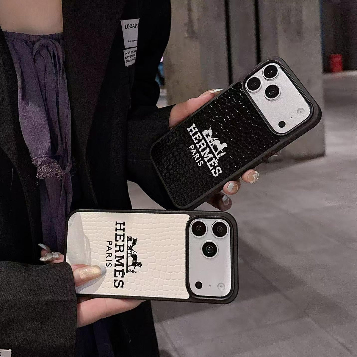 Custodia per telefono con motivo pelle di coccodrillo