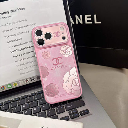 Pink CC Camellia Design Fancy Phone Case