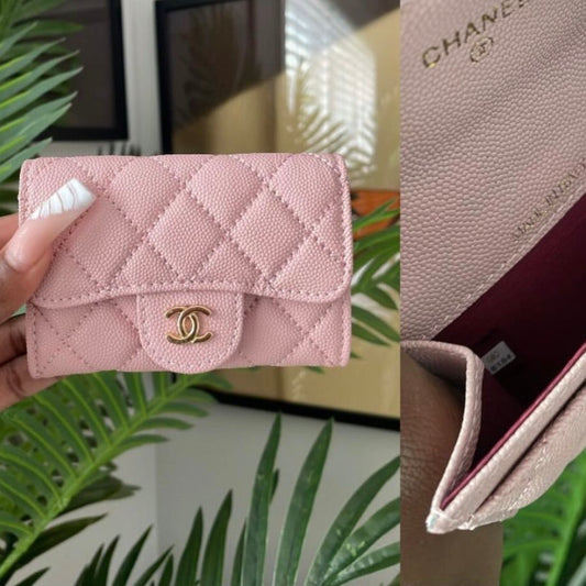 Baby Pink Flap Card Holder/ Wallet *comes with box*