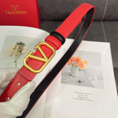 Ceinture Femme en Cuir Brillant à Logo Métallique