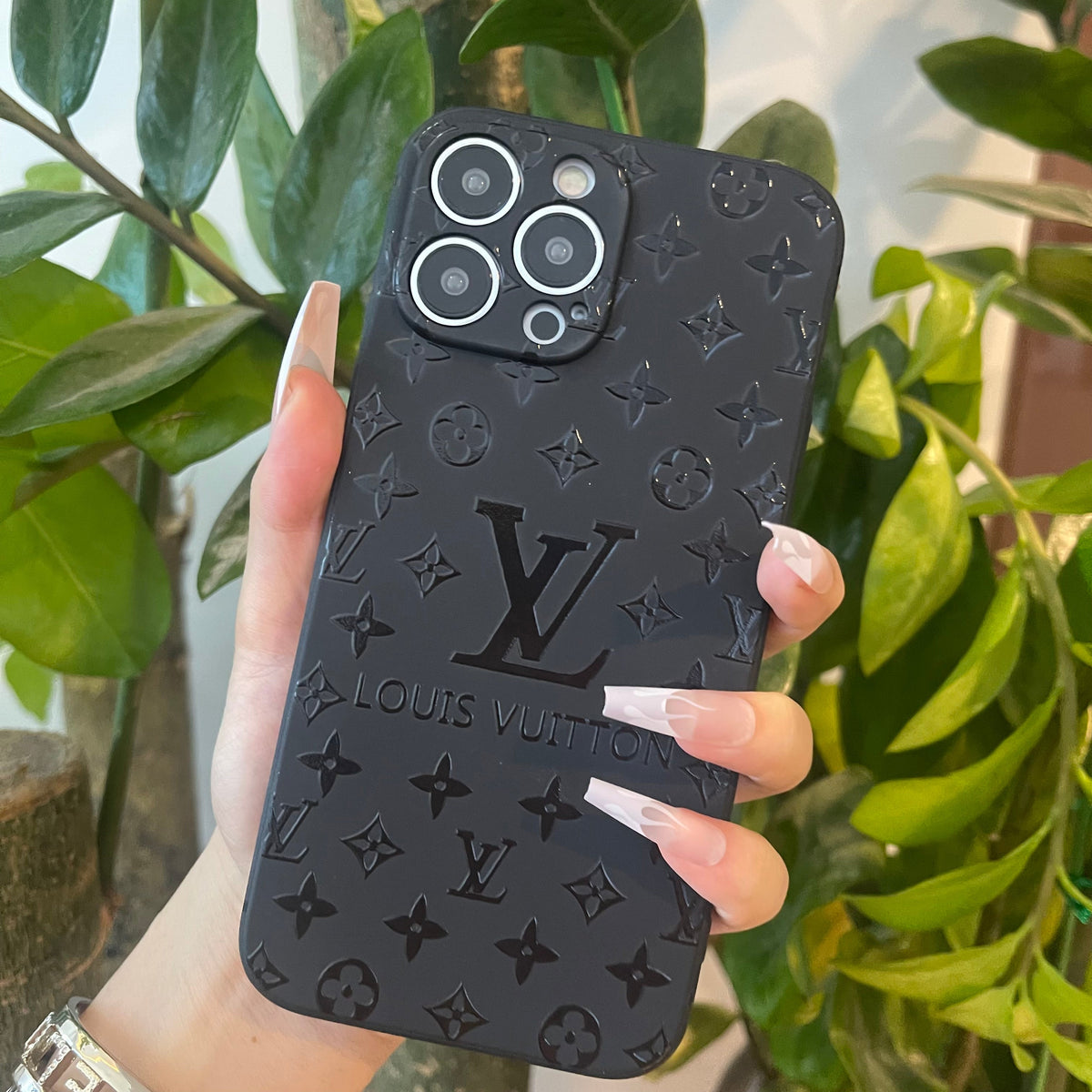 Schwarze Trendy Handyhülle (Big Love)
