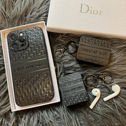 Black Trendy Phone Case ( Small D For Black & White)