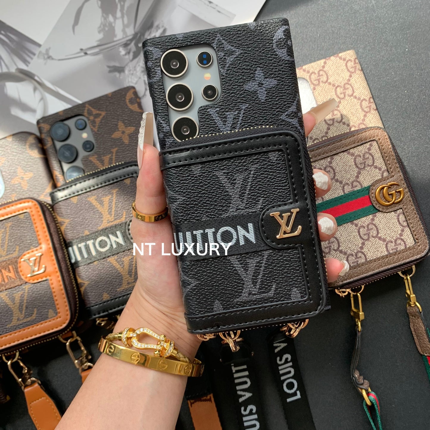 Unique Purse Design Samsung Case with Stripe (3 Set)