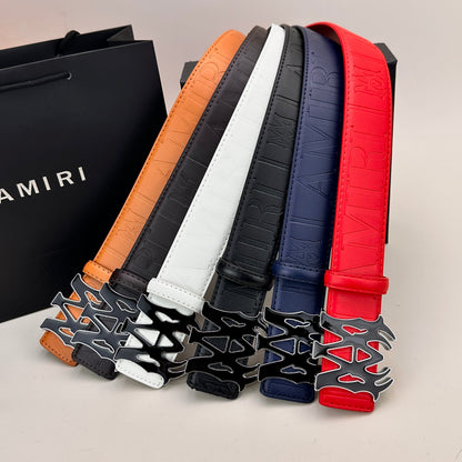 Ceinture AM classique (boucle noire et argentée)