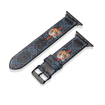 Cinturino classico in pelle fatto a mano per Apple Watch