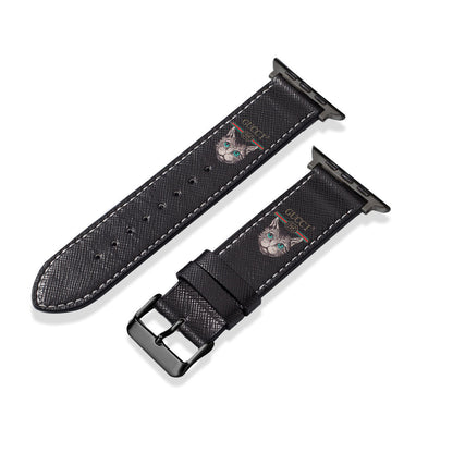 Cinturino classico in pelle fatto a mano per Apple Watch