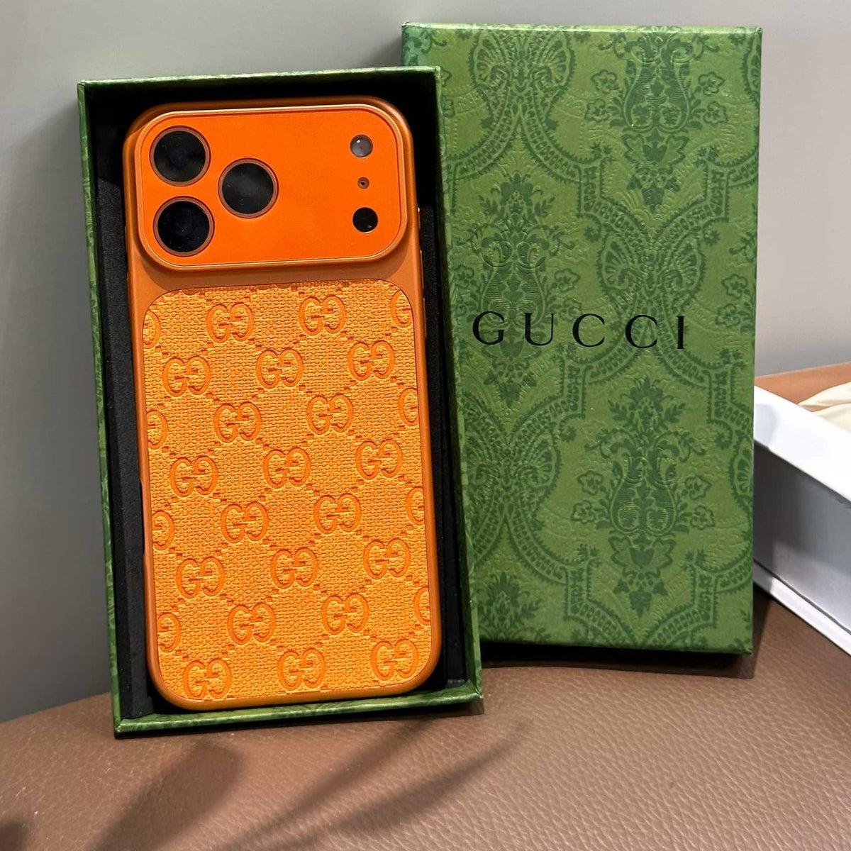 Coque de téléphone motif orange sophistiqué