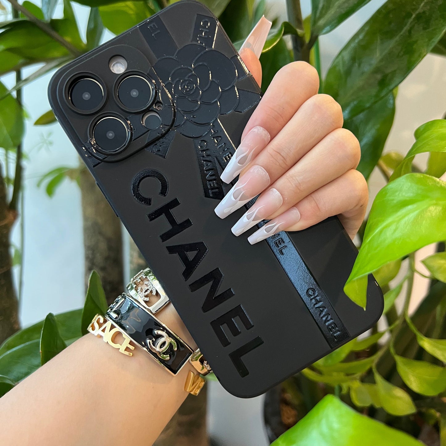 Black Trendy Phone Case ( C Gift )