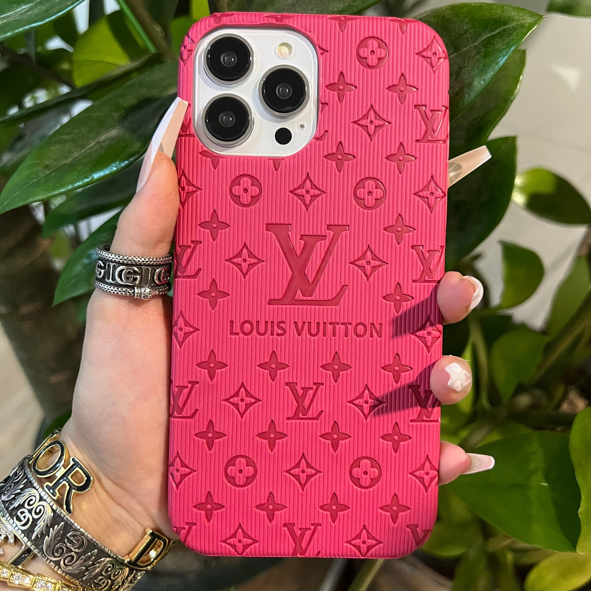 Bunte Love Handyhülle (Magenta)