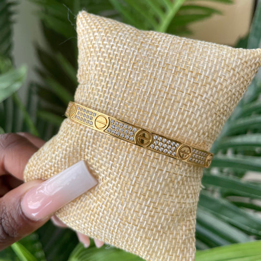 Gold Diamond Love Bracelet (with screwdriver)