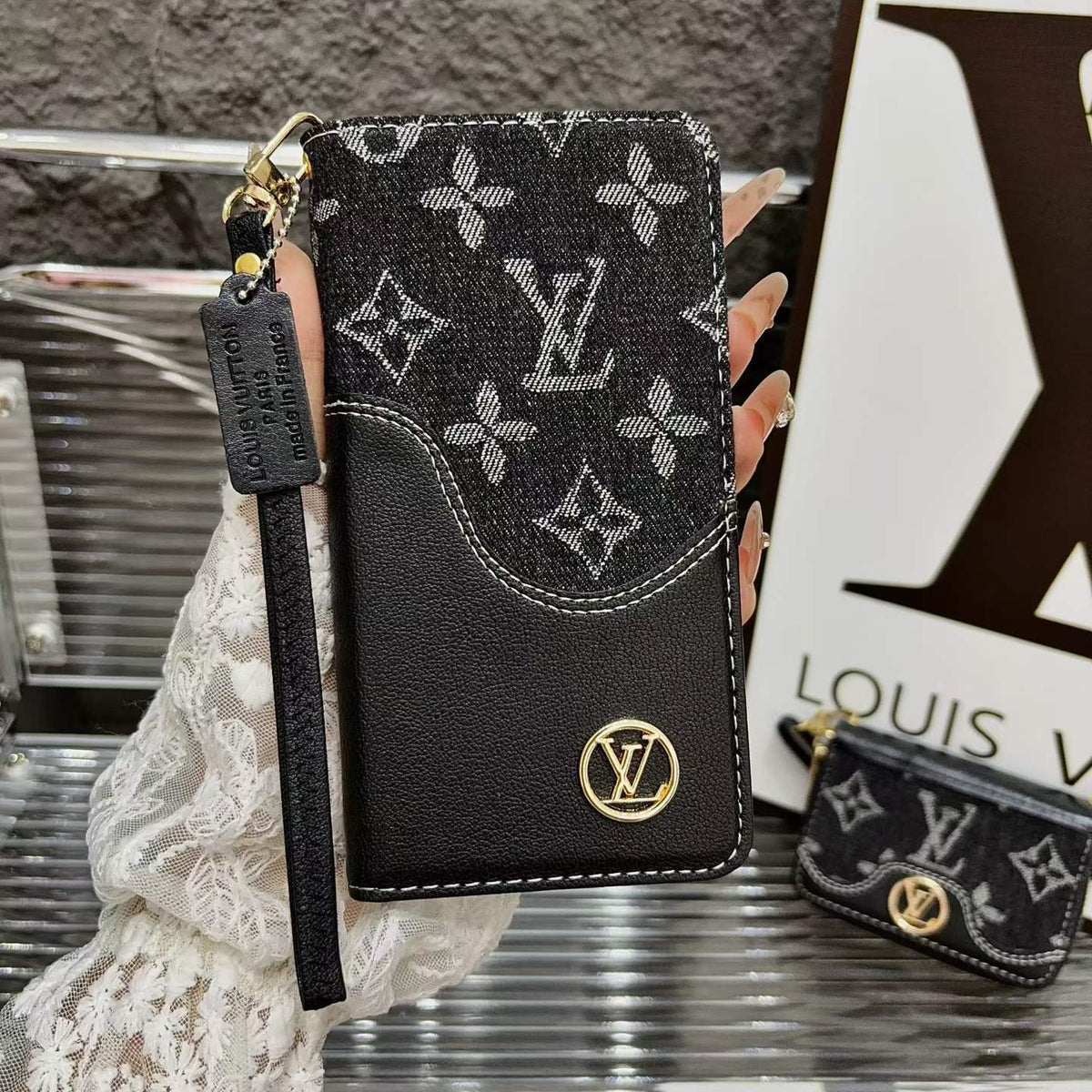 Denim Love Purse Design Phone Case