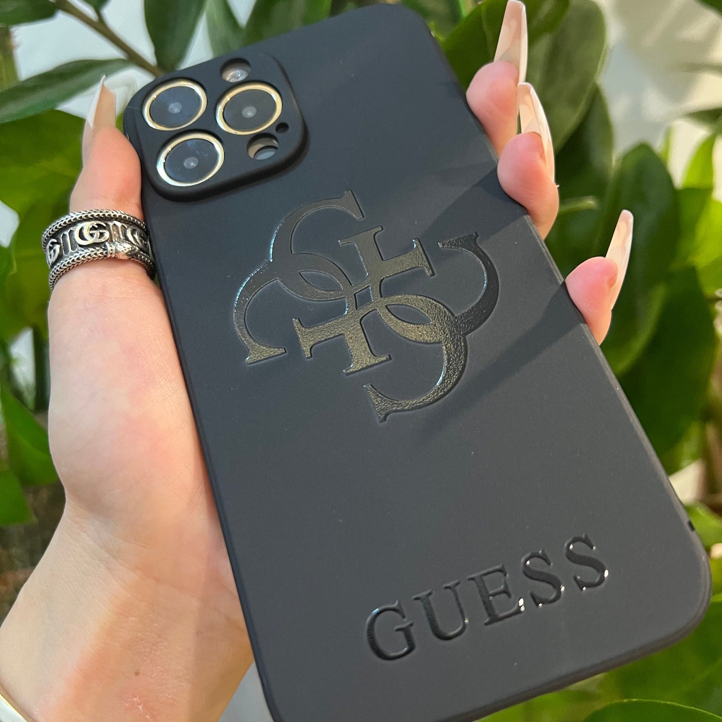 Black Trendy Phone Case (L GU)